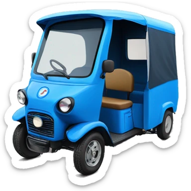 Reverse 3 wheeler tuk tuk blue  sticker
