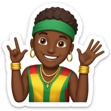 Happy Reggaeton Music Singer sticker