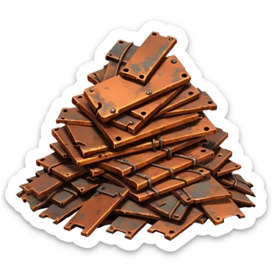 débrouillard ferraille cuivre  post apo survie loot gaming pas de personnage sticker