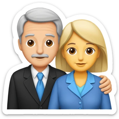 pareja mayor de edad sticker