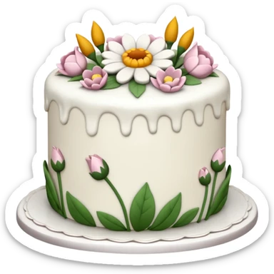 floral cake realistic aeshthethic   sticker