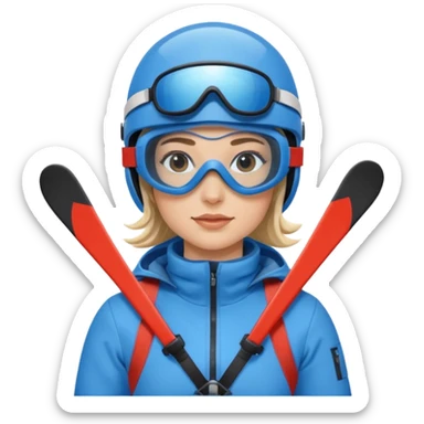 Woman Skiing Matterhorn sticker