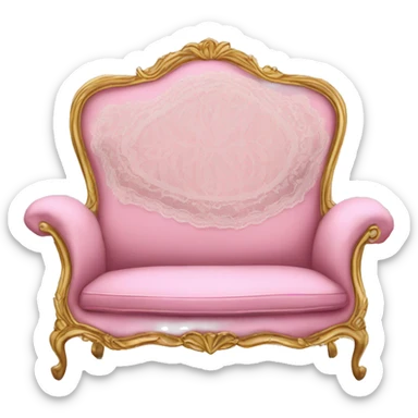 marie Antoinette lace pink sofa  sticker