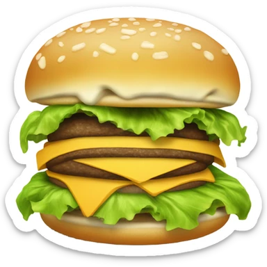 Generate a sleepy cheeseburger emoji with droopy eyes, a tiny yawn, and a slightly messy look. sticker