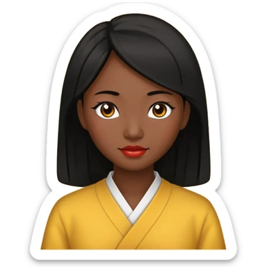 Pelo chino morenita  sticker