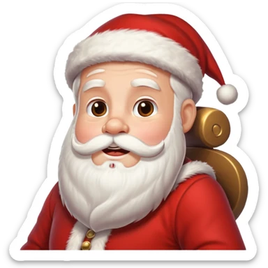 d'Eco de noël avec le père noël sur son traineau sticker