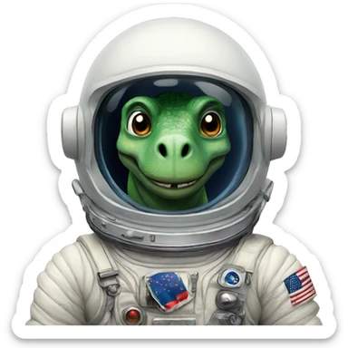 Dinosaur astronaut sticker