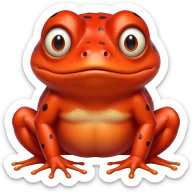 angry red face fuming frog sticker