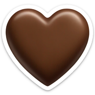 Light chocolate heart sticker