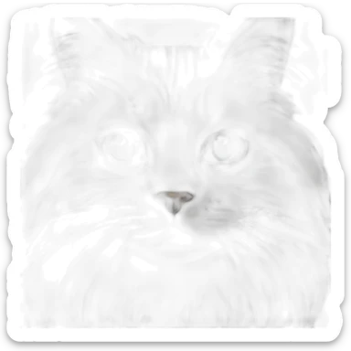 Siberian cat with blue eyes sticker