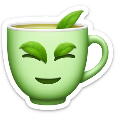 Green tea sticker