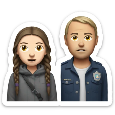 Greta thunberg arrested in a demonstration sticker