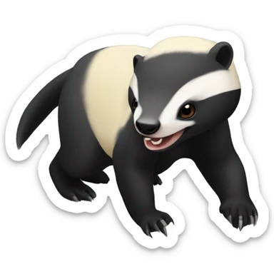 Honey badger experimenting sticker