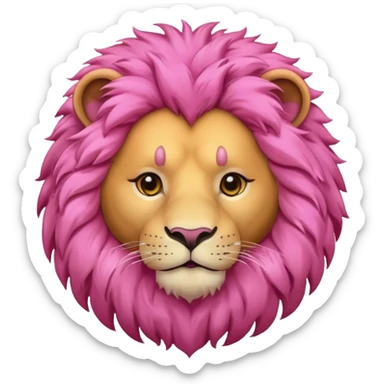 Animal Leo pink sticker