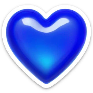 Neon glass cobalt heart  sticker
