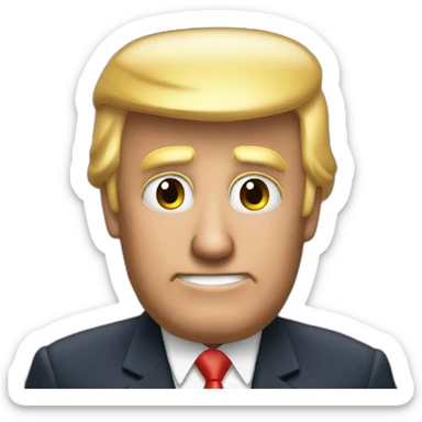 Trump blinking at you with his hands out sticker