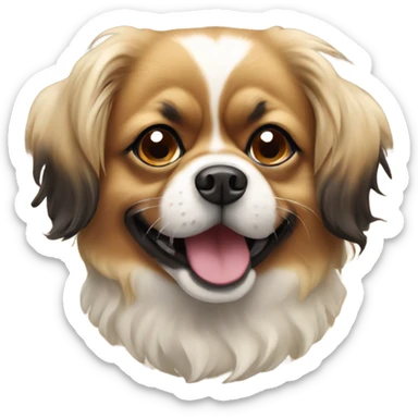 Happy tibetan spaniel sticker