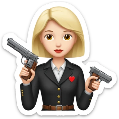 Una persona enamorado con una pistola sticker