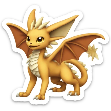 Drakeon Fakémon Dragon Eeveelution full body sticker