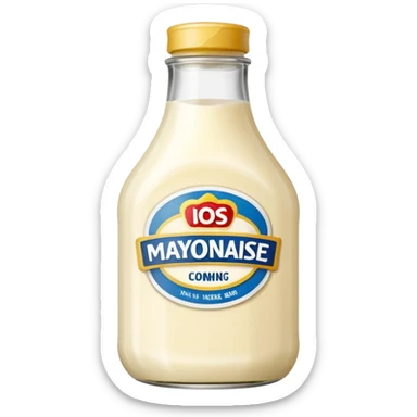 Glass Bottle of Mayonnaise sticker