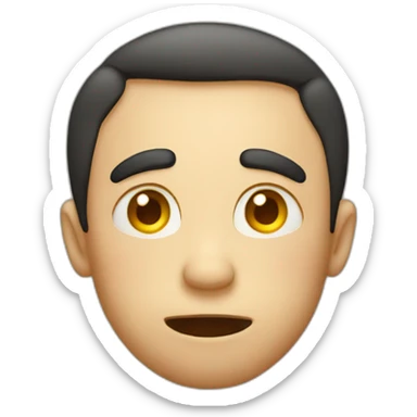 dizzy emoji with a big forehead sticker