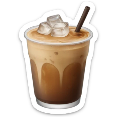 Starbuck ice coffee with ice cubes sticker