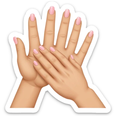 Hand with Index, Middle, and Pink out straight with ring finger bent in tight sticker