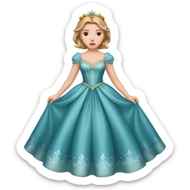 Scarlett Johansson in a princess dress sticker