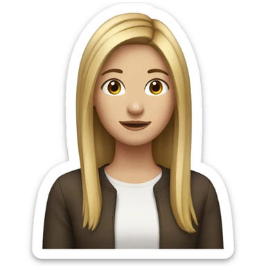 23 year old girl who is tall with brown hair and blonde highlights sticker