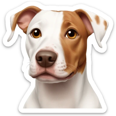 red with white chest pitbull dachshund mix sticker