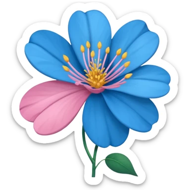 Apena faça uma Flor de uma cor azul q nem uma rosa mucha sticker