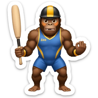king kong cricket dress sticker
