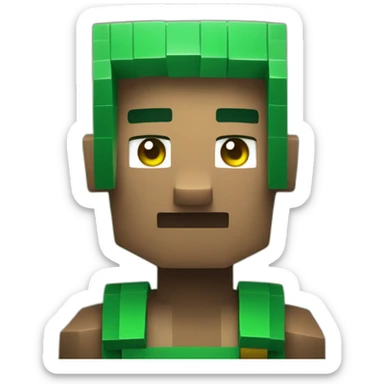 a minecraft villager take a minecraft emerald sticker