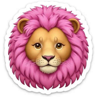 Animal Leo pink sticker