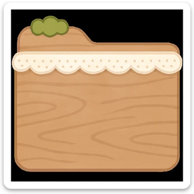 Render this folder. Remove the plants. KEEP THE STYLE INTACT. Render it as if it were open. white frills, but the plants at the very top can stay. sticker