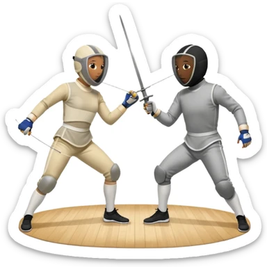 fencing with epees sticker