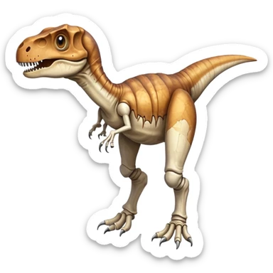 a dinosaur leg bone with eyes sticker