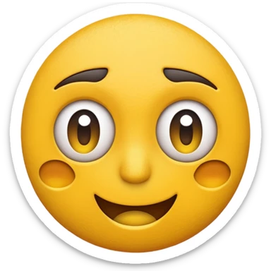 Yellow iOS emoji side eyeing camera and grimacing sticker