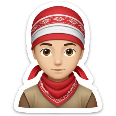 gangster emoji, with a bandana, confident look sticker
