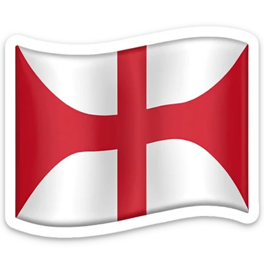 Una bandera del pais basko el rojo en forma de x y una cruz blanca el fondo rojo sticker