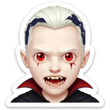 Boy albino vampire sticker