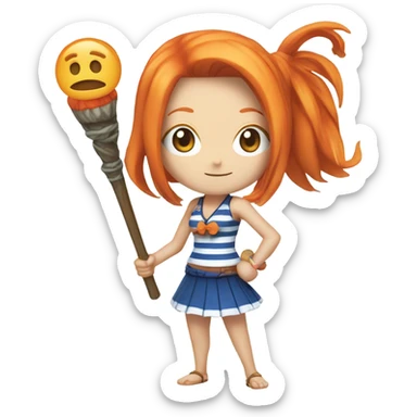 nami from one piece sticker