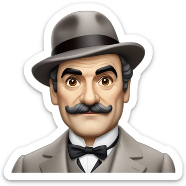 Hercule Poirot david suchet sticker