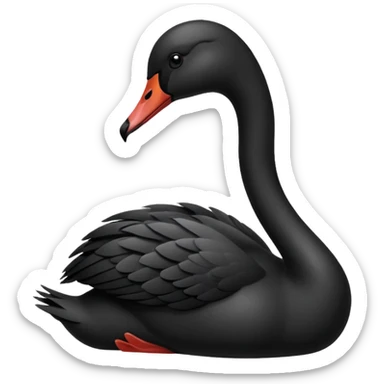 Can you create a small black swan emoji to put in in my bio? sticker