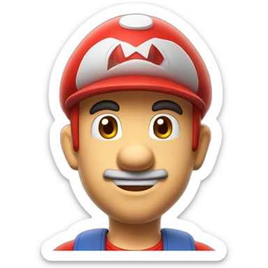 Mario avec casquette rouge qui fait un pouce vers le ciel sticker