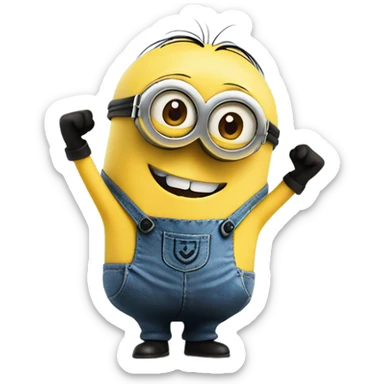 minion saying congratulations  sticker