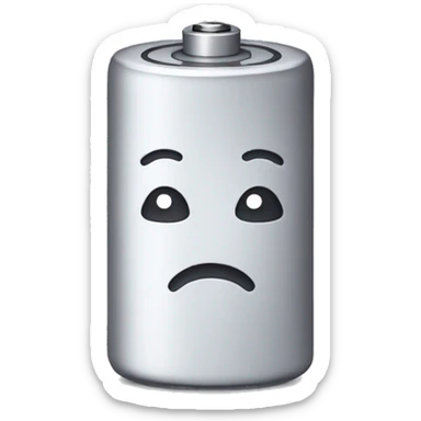 a battery sad because is in low battery sticker