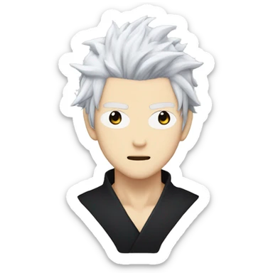 Gojo Satoru Jujutsu Kaisen anime white hair with black eyeband sticker