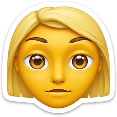 From the previous emoji I want the center above section of the head be yellow sticker
