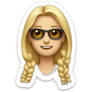 Familia 3 personas Papá gafas y barba, mamá gordita rubia , hijo moreno sticker